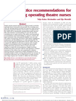 Aseptic Practice Recommendations For Circulating Operating Theatre Nurses