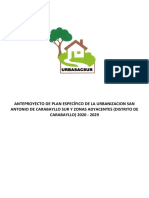Plan Específico de La Urbanizacion San Antonio de Carabayllo Sur y Zonas Adyacentes