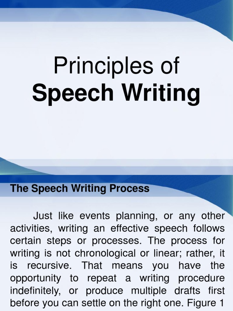 principles of speech writing pdf