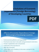 Effects and Solutions of Economic Dependence (Foreign Borrowing) of Developing Countries