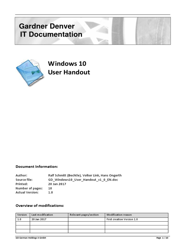 Windows 10 User Handout Guide | PDF | Graphical User Interfaces ...
