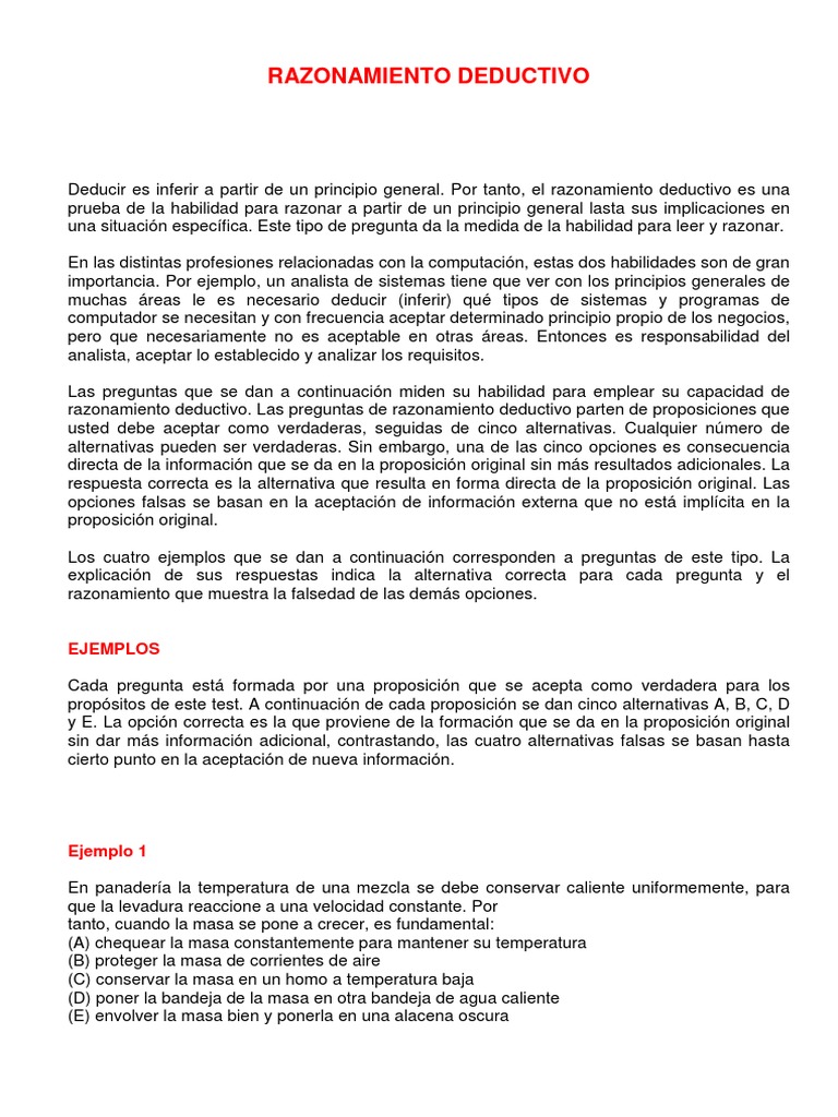 Ejercicios de Razonamiento Deductivo | PDF | Proposición | Gatos
