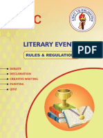 Literary Events Rules and Regulations 2018