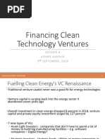 Financing Clean Technology Ventures: Session-9 Vidheeavashia 3 S E Ptembe R, 2 0 1 9