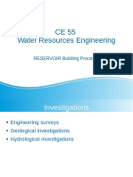 CE 55 Water Resources Engineering Reservoir Building Processes