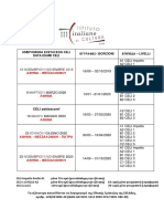 Calendario Celi 2019 - 2020