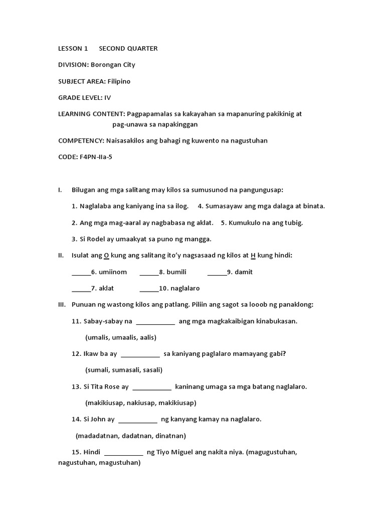 Activity Sheet | PDF