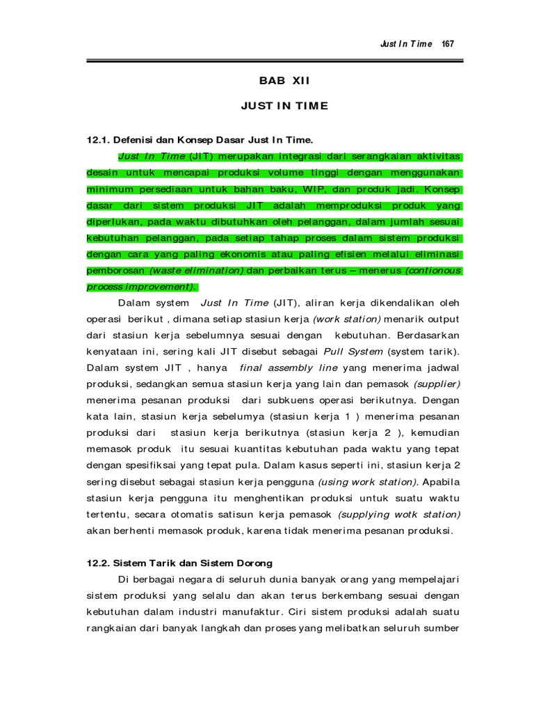 Konsep Dasar Just In Time (JIT) | PDF | Teknologi & Rekayasa