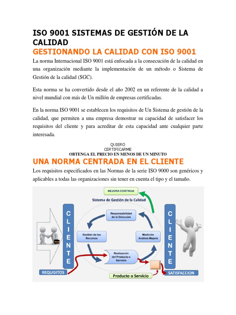 ISO 9001: Gestión de Calidad Efectiva | PDF | Gestión de la calidad ...