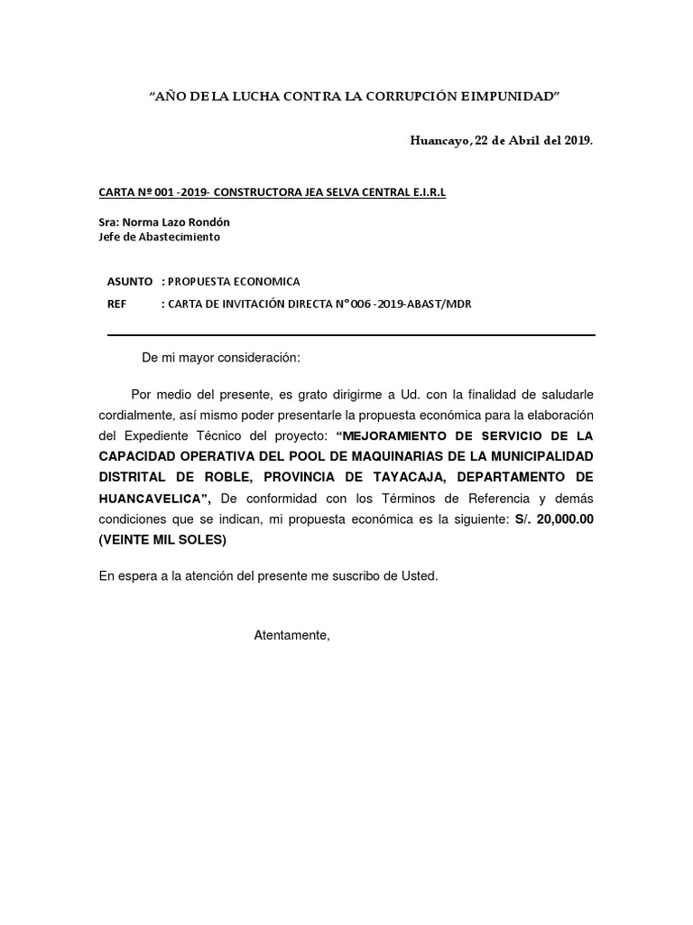 Carta Asunto RICHARD PDF