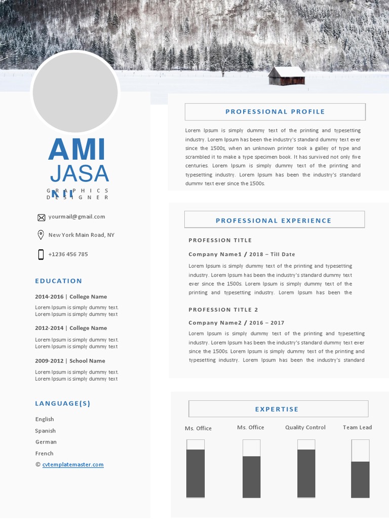 Table CV Template for Designers | PDF | Communication Design | Publishing
