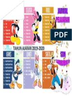 Jadwal Pelajaran V A 2019-2020