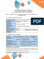 Guía de actividades y Rubrica de evaluación - Paso 2 - Elaborar el proceso administrativo en una empresa como estudio de caso.docx
