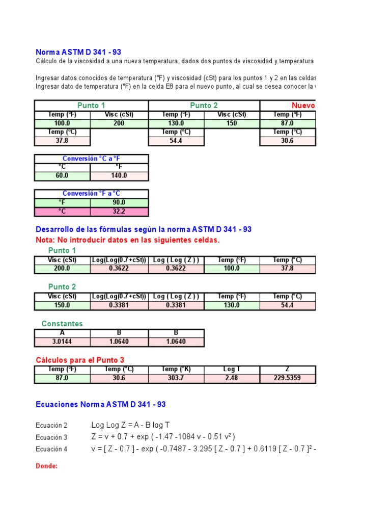Viscosidad A Cualquier Temperatura - Norma ASTM D341 | PDF | Unidades ...