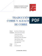 Cobre y Aleaciones de Cobre