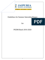 Sip Guidelines PGDM 2018-20