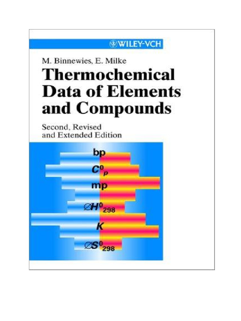 Thermochemical Data of Elements and Compounds.pdf | Chemistry | Potassium
