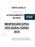 Temario Subalterno 2019 Bilbao