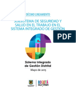 Decimo Lineamiento Subistema de Seguridad y Salud en El Trabajo PDF