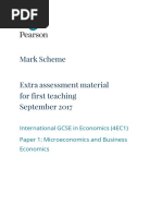 Edexcel IGCSE 9-1 EAM marking scheme for paper 1