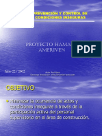 Proyecto Hamaca Ameriven: Plan de Prevención Y Control de Actos Y Condiciones Inseguras