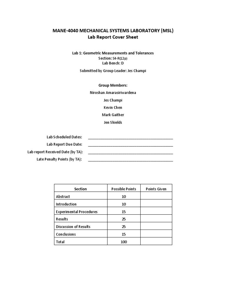 Geometric Measurements Lab Report | PDF | Normal Distribution ...