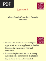 Money Supply Control and Financial Innovation