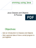 Programming Using Java: Java Classes and Objects: A Preview