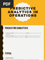 Predictive Analytics in Operations