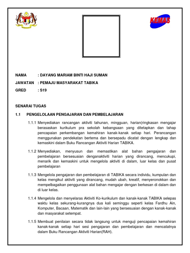 Senarai Tugas Pm 2018 Pdf