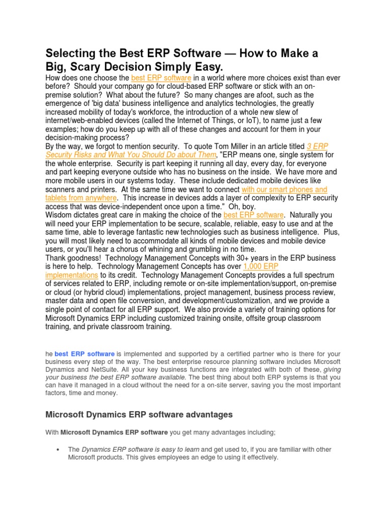 How To Select Best Erp Software | PDF | Enterprise Resource Planning