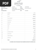 Darrang College: Receipt No Date Name of Student Course Sub Semester/Year UID