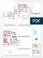 Type A: Third Floor Plan Fourth Floor Plan