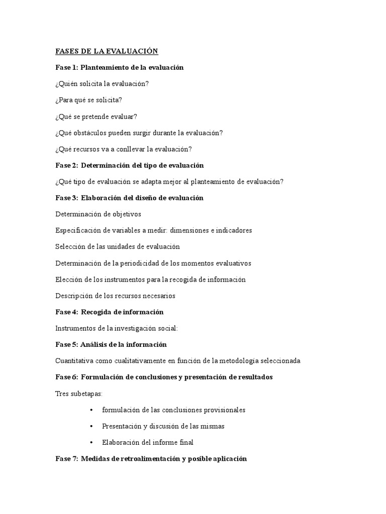 Fasesevaluacion | PDF | Crecimiento personal y profesional