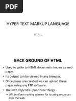 Hyper Text Markup Language