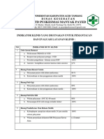 7.6.4.a Daftar Indikator Klinis Yang Di Gunakan Untuk Pemantauan Dan Evaluasi Layanan Klinis