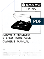 Sanyo TP 727 Owners Manual