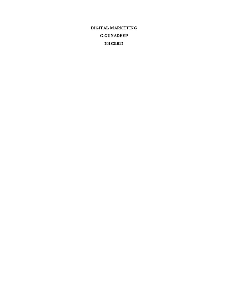 Digital Marketing Strategies Overview | PDF | Social Science