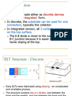 BJT Fabrication: Discrete Devices Planar Integrated