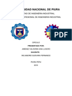 Universidad Nacional de Piura: Facultad de Ingenieria Industrial Escuela Profesional de Ingenieria Industral