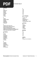 Sol2e ELEM Progress Tests Answer Key A