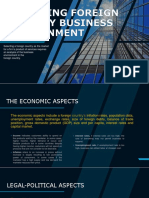 Selecting A Foreign Country As The Market For A Firm's Product of Services Requires An Analysis of The Business Environment in The Foreign Country