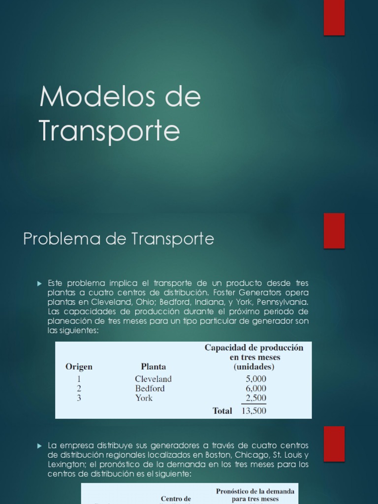 Modelos de Transporte y Asignación en Logística | PDF | Almacén ...