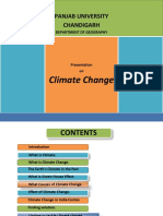Climate Change: Panjab University Chandigarh