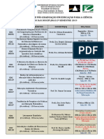 Horario Do 2 Semestre de 2019 UNESP Pós Bauru