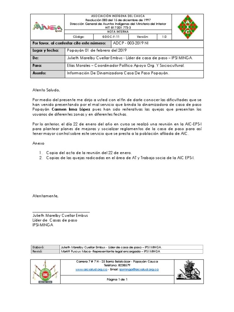 Dificultades en Casa de Paso Popayán | PDF | Ciencias sociales