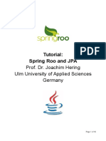 Tutorial: Spring Roo and JPA: Prof. Dr. Joachim Hering Ulm University of Applied Sciences Germany