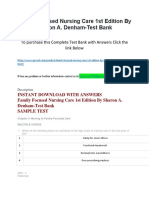 Family Focused Nursing Care 1st Edition by Sharon a. Denham-Test Bank