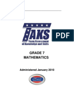 Grade 7 Mathematics: Administered January 2010