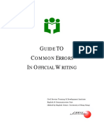 Guide common errors official writing